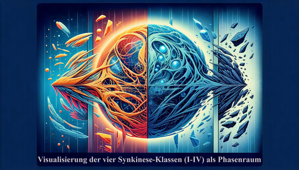 Visualisierung der vier Synkinese Klassen I IV als Phasenraum 1